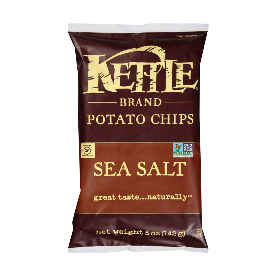 Kettle Sea Salt Potato Chips - Kettle Cooked Sea Salt Chips (1280x1280), Png Download