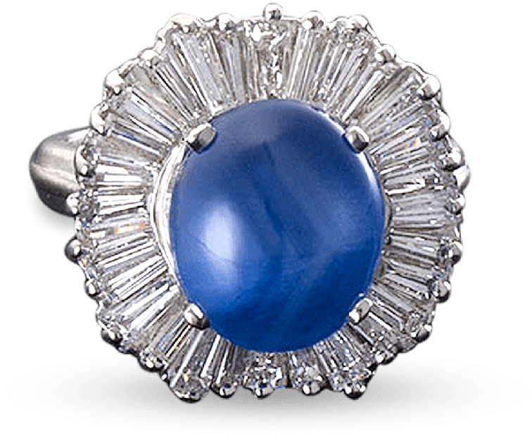 Star Sapphire And Diamond Ring, - Engagement Ring (900x900), Png Download