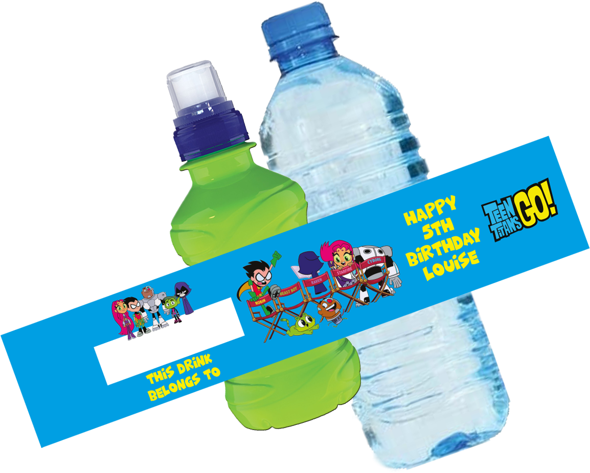 Teen Titans Bottle Wrappers (1166x1000), Png Download