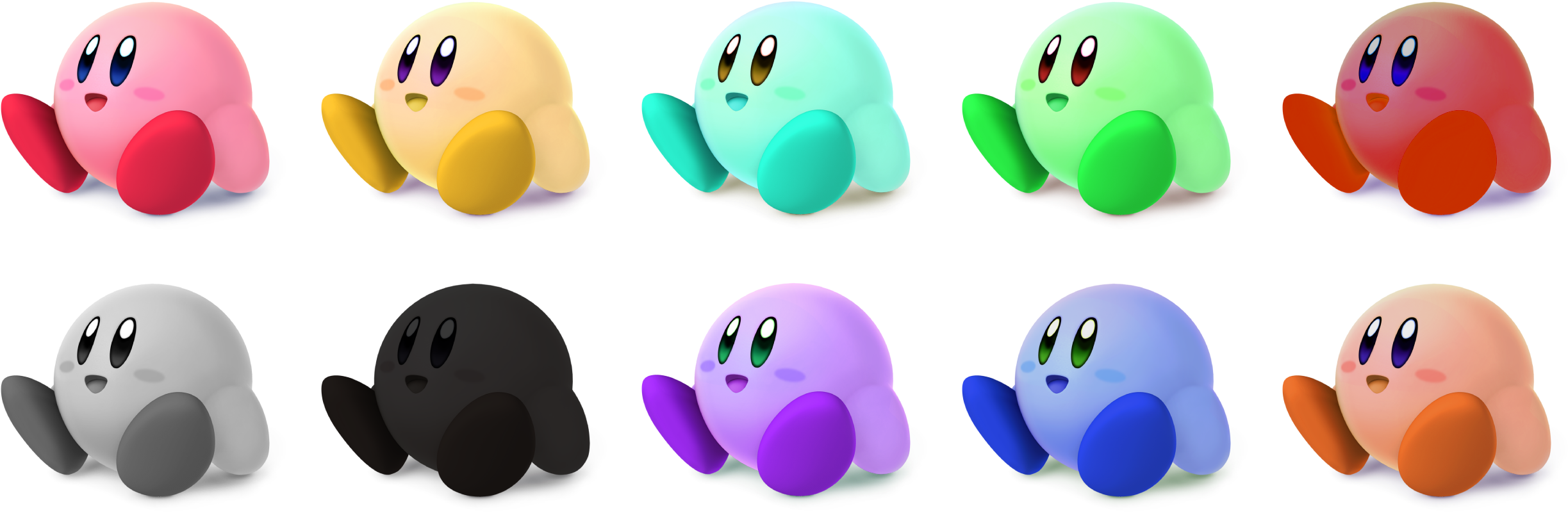 Kirby Palettes - Thumbnail (2500x880), Png Download