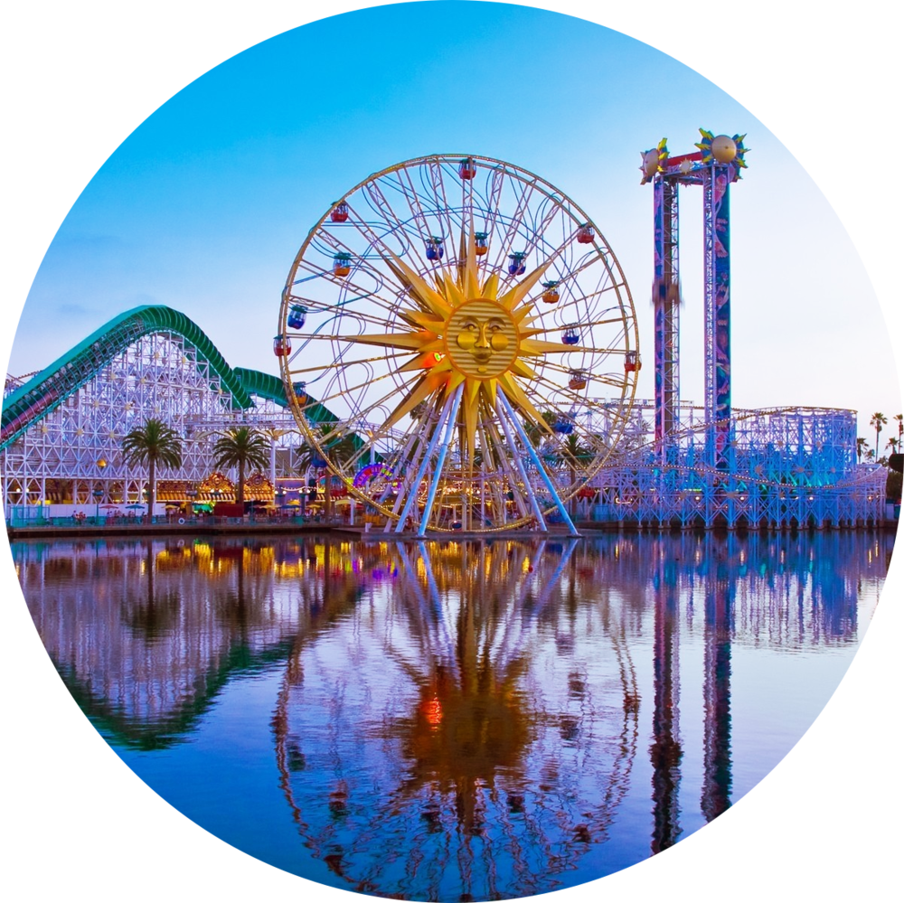 Amusement-park - Disney's California Adventure (1000x999), Png Download