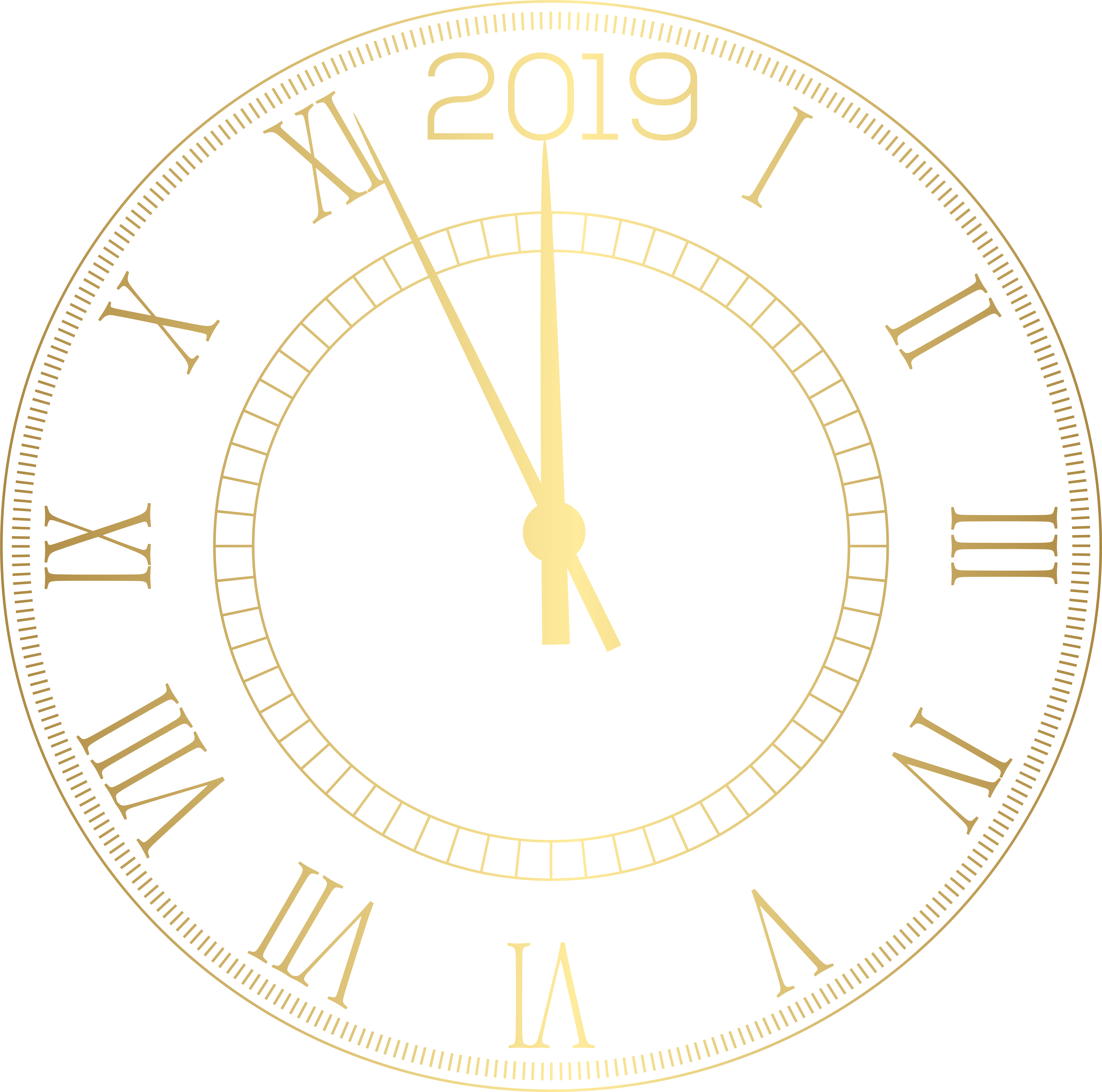 New Years Clock Png (8000x7928), Png Download