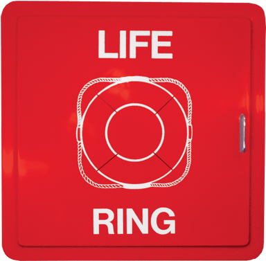 Lrc1 Fiberglass Life Ring Cabinet - Life Ring Buoy Box (994x397), Png Download