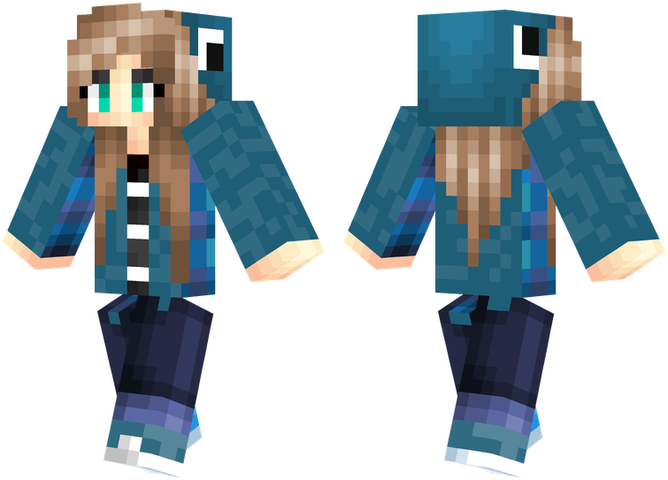 Squid Girl - Scary Monster Skins Minecraft (776x556), Png Download