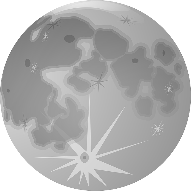 Full Moon, Moon, Lunar, Globe, Planet, Gray, Craters - ดวง จันทร์ เวก เตอร์ (640x640), Png Download