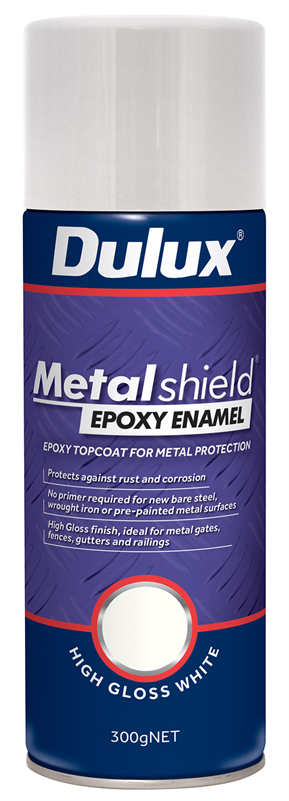 Metalshield Epoxy Paint - Aerosol - 300g - Flat - White (800x800), Png Download