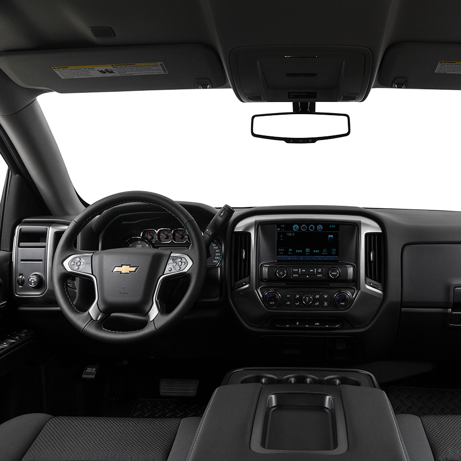 2017 Chevrolet Silverado Exterior Features - Mercedes C Class 2017 Interior (909x909), Png Download