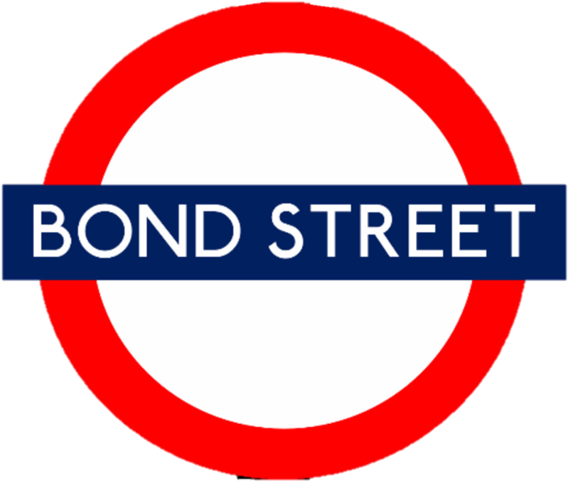 Editable Tube Station Table Number - Bond Street Station (854x697), Png Download