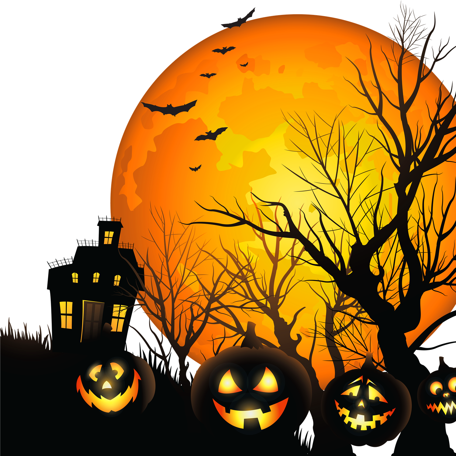 Commander's House Adult And Senior Center - Halloween Pumpkins Clipart Png (1500x1500), Png Download
