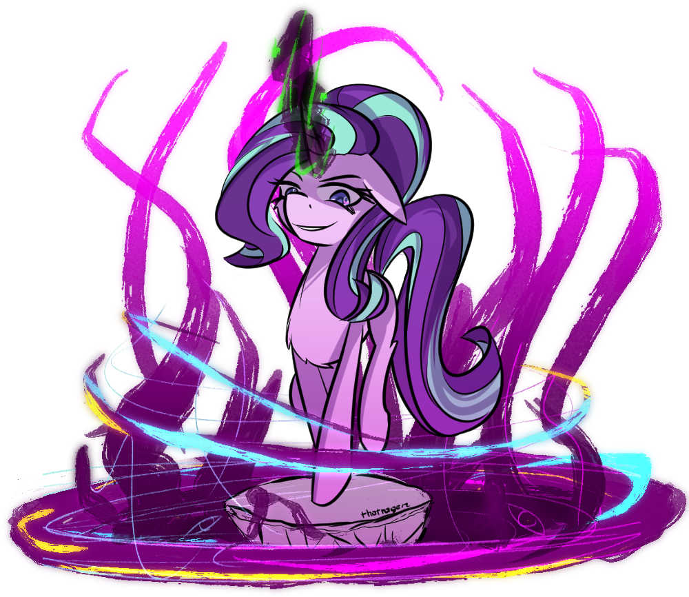 Thattagen, Dark Magic, Evil Grin, Floppy Ears, Glowing - Artist (1000x1000), Png Download