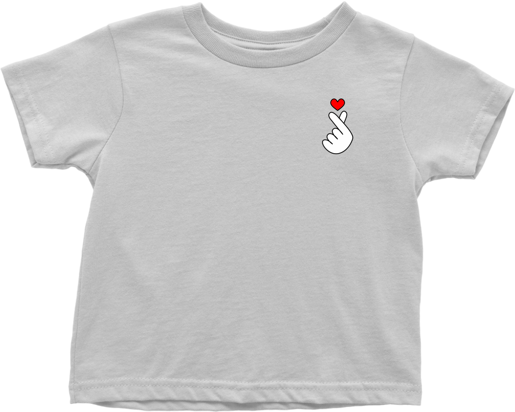 Kids Finger Heart Tee - Unicorn Christmas Top Girls (1024x1024), Png Download