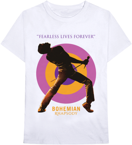 Queen Fearless Lives Forever Bohemian Rhapsody T-shirt - Fearless Lives Forever Queen (600x600), Png Download