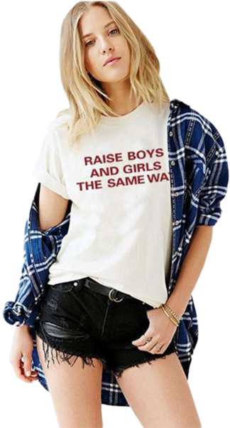 Raise Boys And Girls The Same Way Unisex T-shirt - H923 Way New The Same T Punk Knitting Boys East Ca (600x600), Png Download