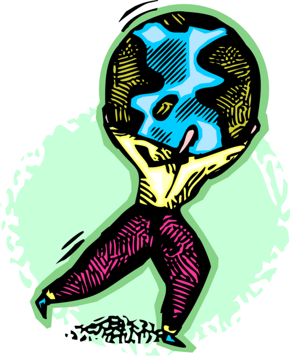 Banner Transparent Stock Entrepreneur Carries Weight - Illustration (570x700), Png Download