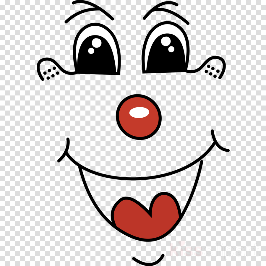 Joke Face Clipart Humour Clown Joke - Nariz Y Boca De Payaso Png (900x900), Png Download