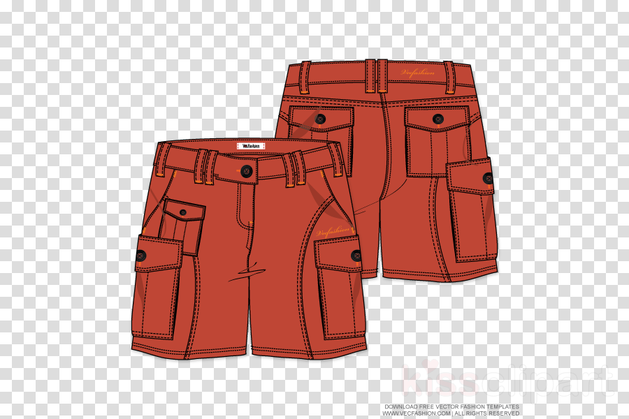 Cargo Shorts Vector Clipart Shorts Clothing Drawing - Green Bay Packers Clipart Logo (900x600), Png Download
