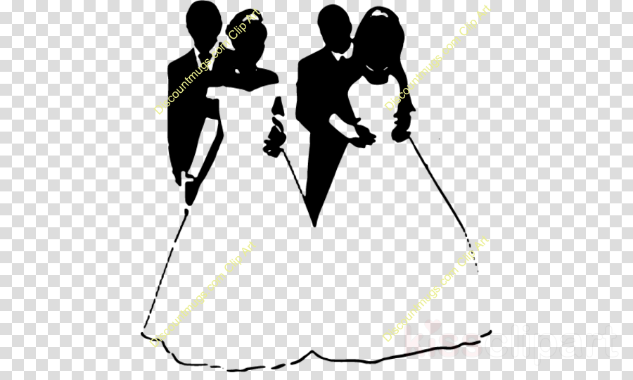 Wedding Couple Silhouette Clipart Marriage Clip Art - Clip Art (900x540), Png Download