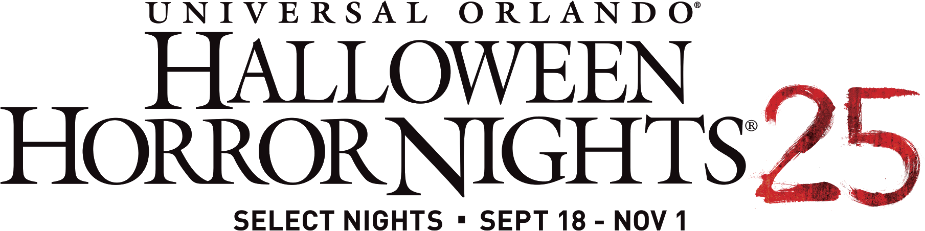 Halloween Horror Nights Logo (1896x647), Png Download
