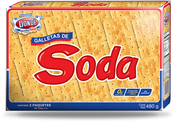 Soda-480g - Galletas Donde (700x600), Png Download