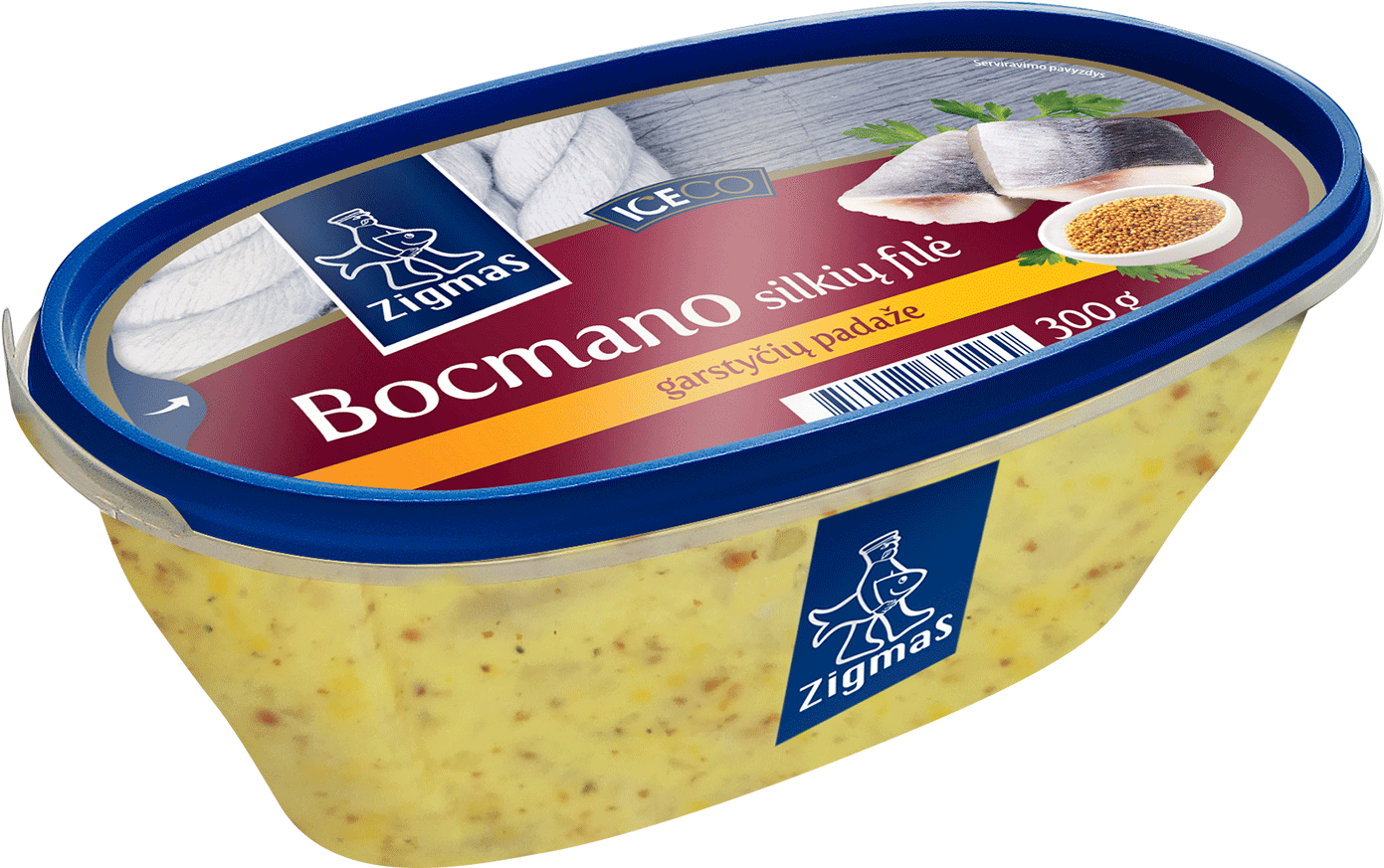 Bocmano Herring Fillet In Mustard Sauce - Silke Garstyciu Padaze (1600x1000), Png Download