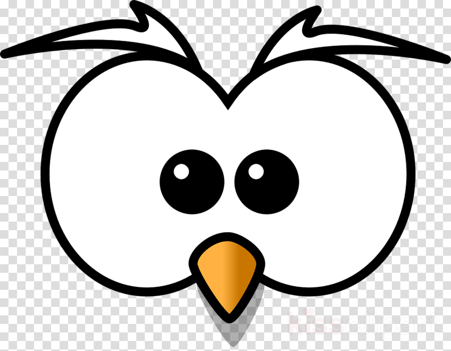 Cartoon Owl Face Clipart Owl Drawing Clip Art - Owl Cartoon Face (900x700), Png Download
