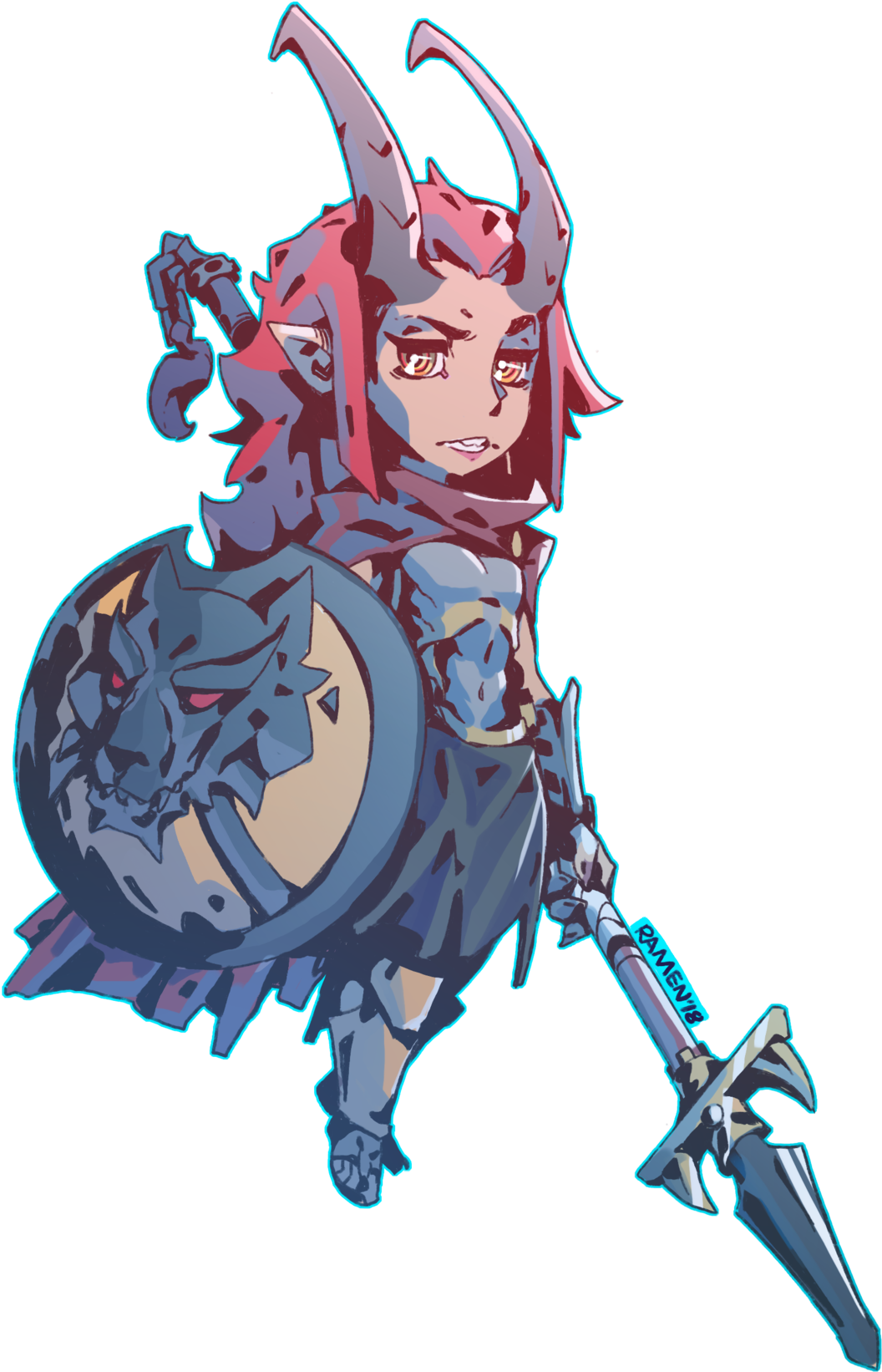 Spartan Tiefling /tg/ Request - Cartoon (1280x1710), Png Download