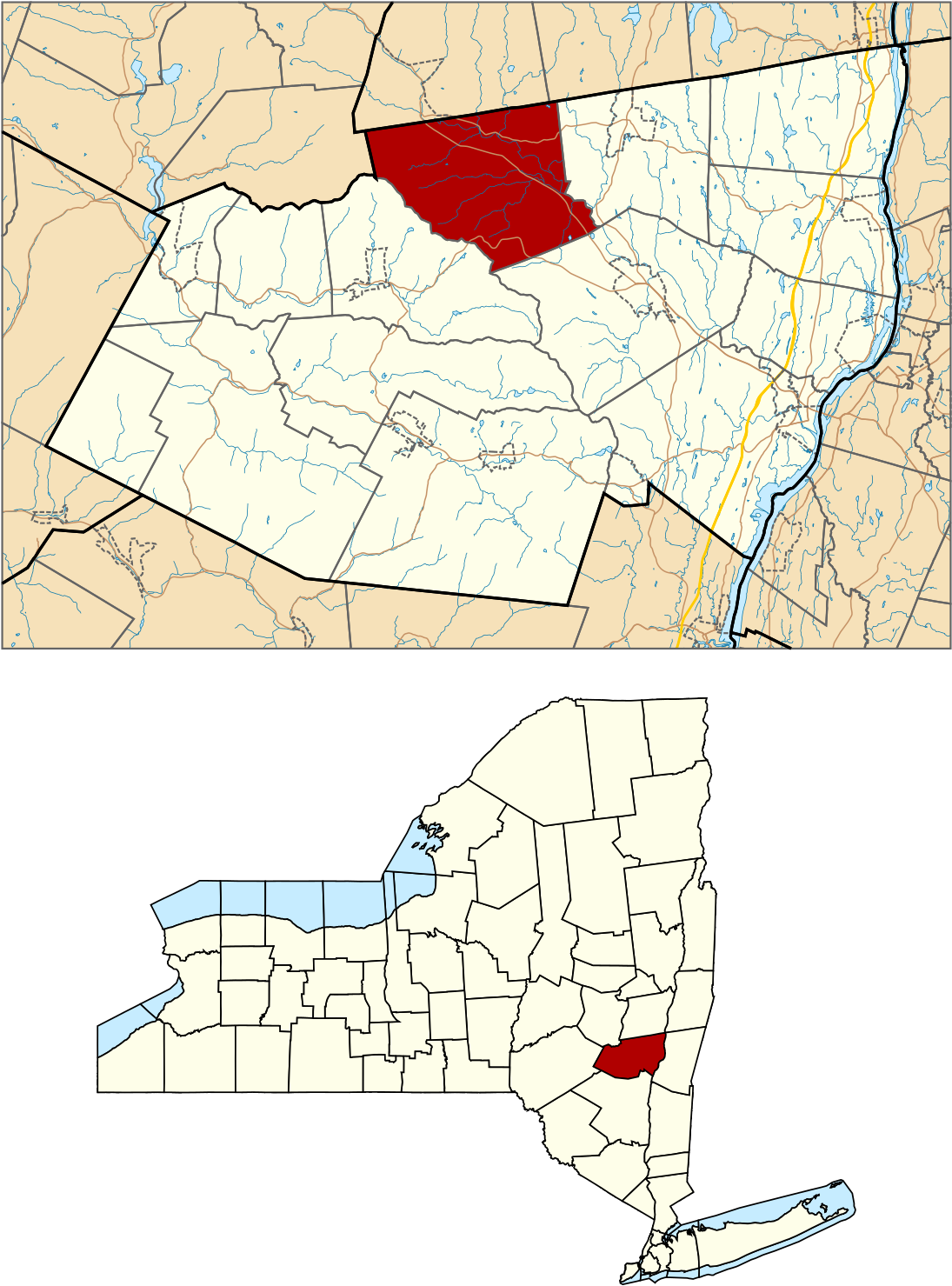 Map Of New York (1200x1585), Png Download