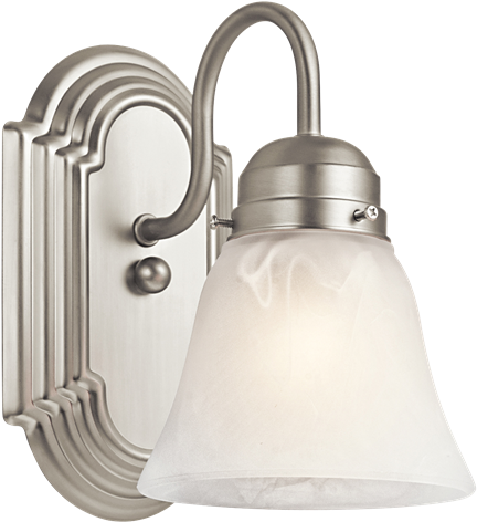 Quick View - Kichler Lighting-5334ni-one Light Wall Sconce Brushed (900x675), Png Download