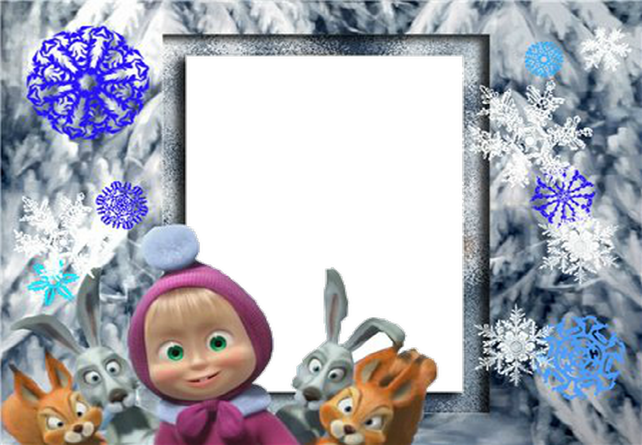 Photoeffect Da Categoria - Molduras Para Fotos Bebe Urso E Masha (1280x886), Png Download
