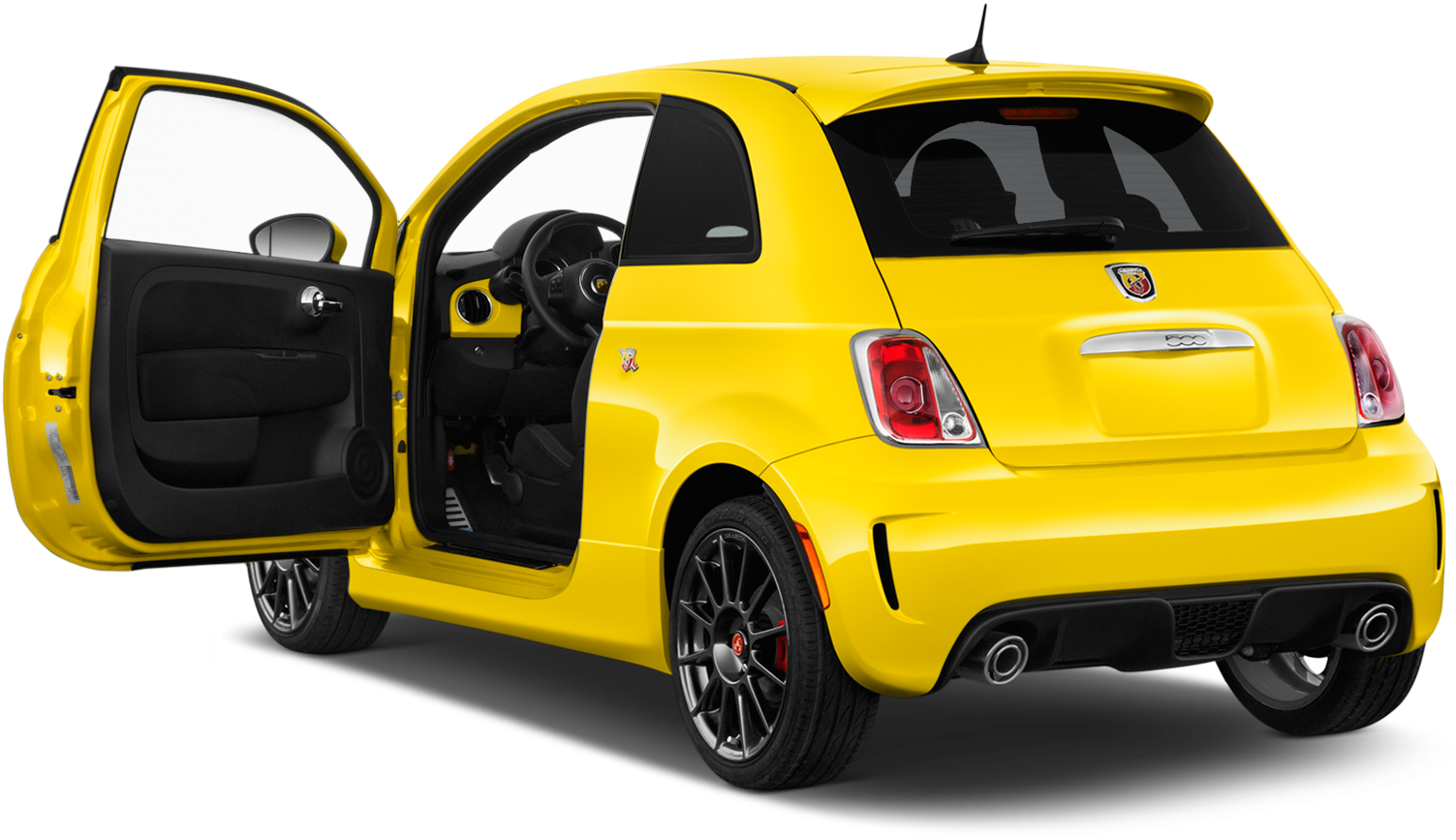 55 - - Yellow 2017 Fiat 500 Abarth (2048x1360), Png Download