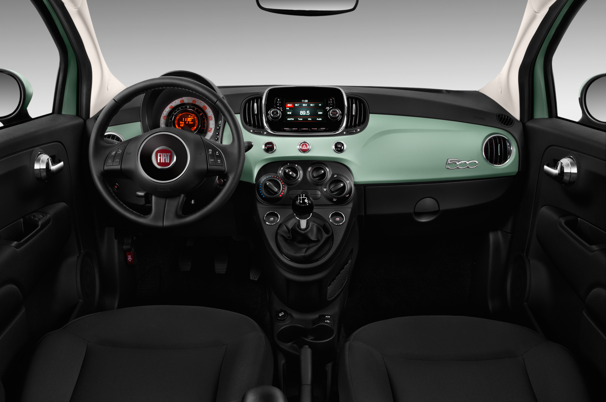 80 - - 2017 Fiat 500 Interior (2048x1360), Png Download
