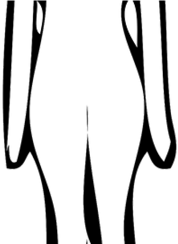 Outline Of Woman - Woman Standing Silhouette (640x480), Png Download