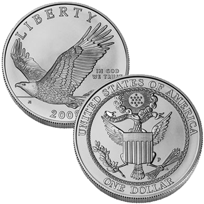 2008-p Bald Eagle Commemorative Uncirculated Silver - 2008 Bald Eagle Silver Dollar - Uncirculated By Collectors (700x700), Png Download