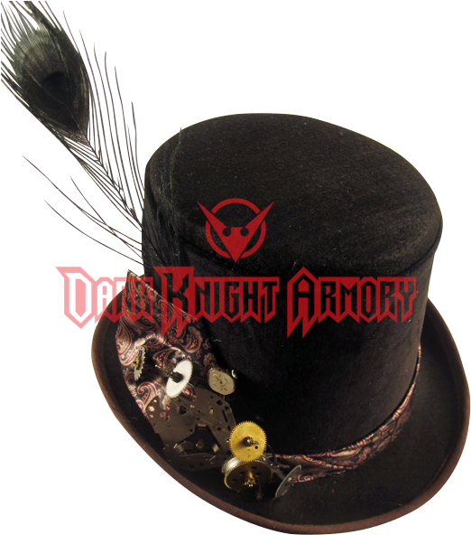 Mens Tall Steampunk Top Hat - Steampunk (591x591), Png Download