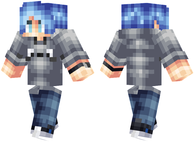 Blue Hair (804x576), Png Download