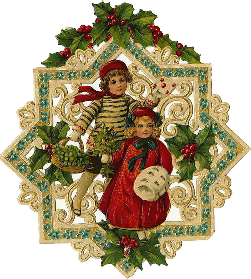 Victorian Holiday Dinner A Huge Success - Victorian Christmas Die Cut (1050x1179), Png Download