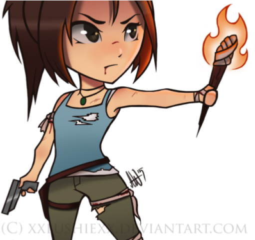 Tomb Raider Clipart Tener - Tomb Raider Lara Croft Chibi (640x480), Png Download