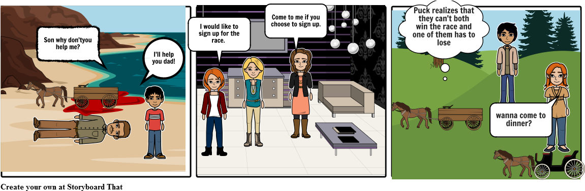 The Scorpio Races - Cartoon (1164x385), Png Download