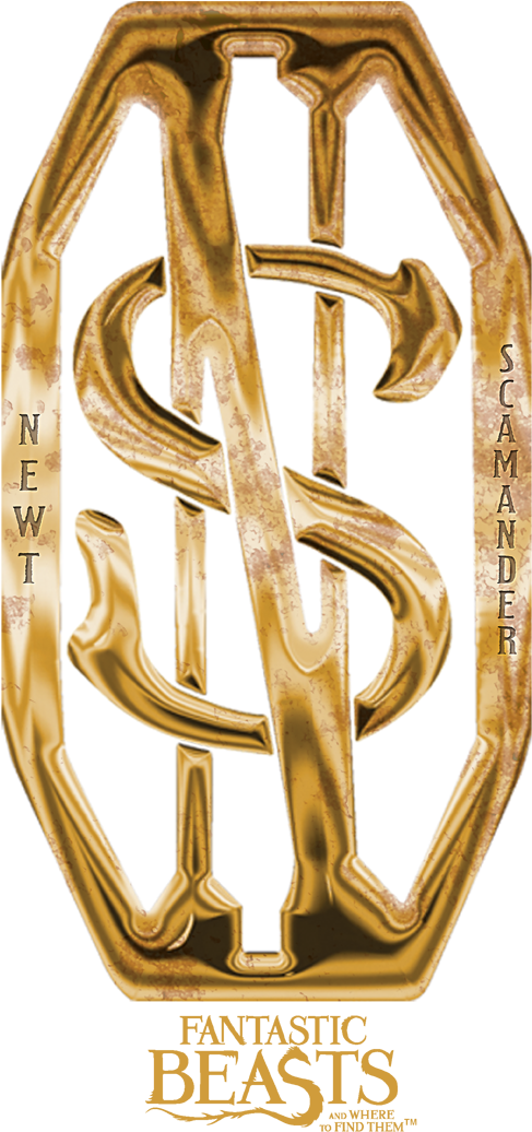 Fantastic Beasts Scamander Monogram Men's Regular Fit - Fantastic Beasts And Where To Find Them: Magical Creatures (850x1080), Png Download