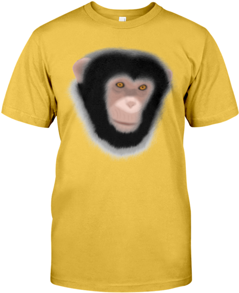 Chimp Head Cotton Shirt - Witches With Hitches Shirt (552x690), Png Download