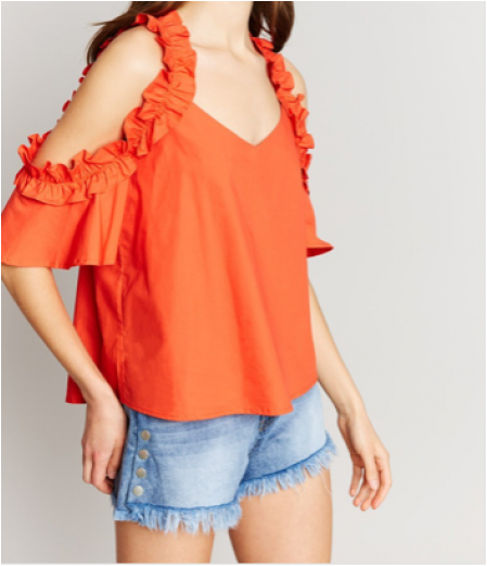 Fisola Ruffle Blouse (645x520), Png Download