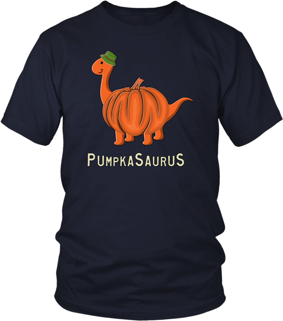 Pumpkasaurus Pumpkin Dinosaur Halloween Thanksgiving - Larry Bernandez T Shirt (1024x1024), Png Download