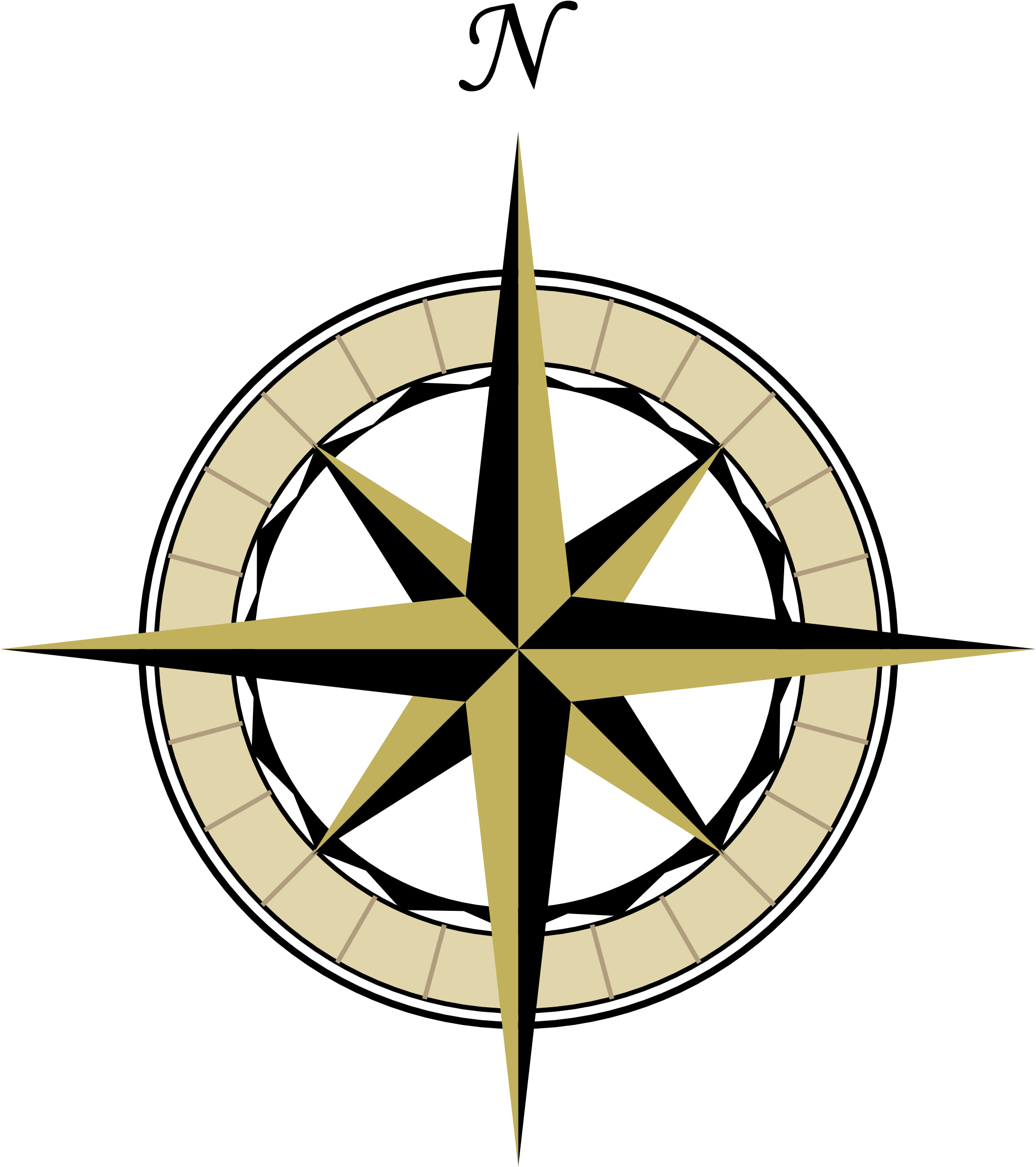 Flowers Xochi Wind Rose Compass Rose - Map Compass Clip Art (1969x2304), Png Download