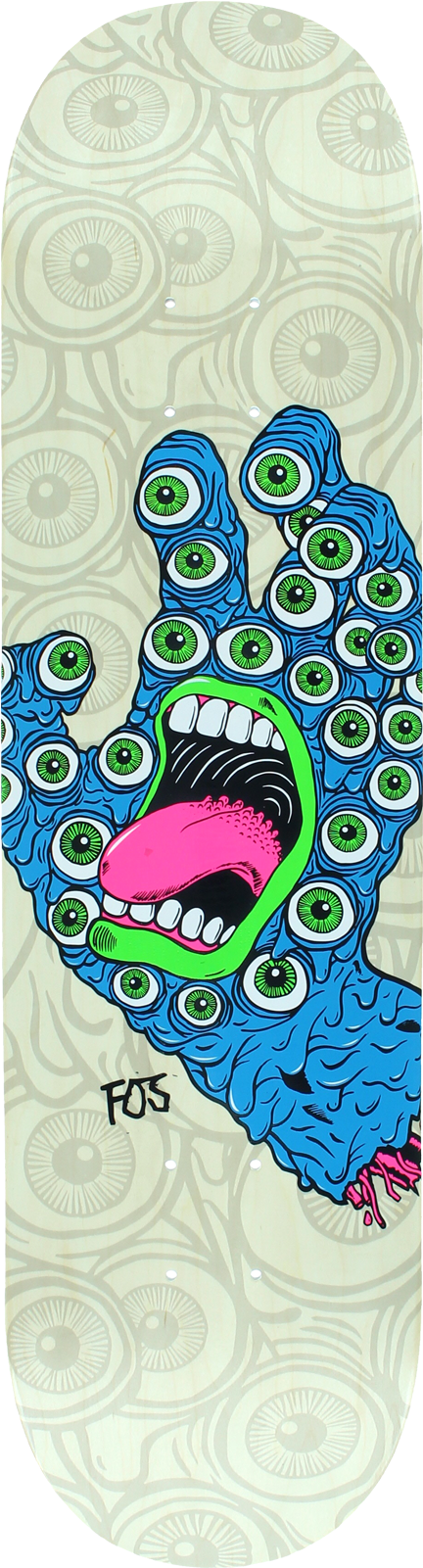 Santa Cruz Fos Hand Skateboard Deck - Santa Cruz Fos Hand (1600x1600), Png Download