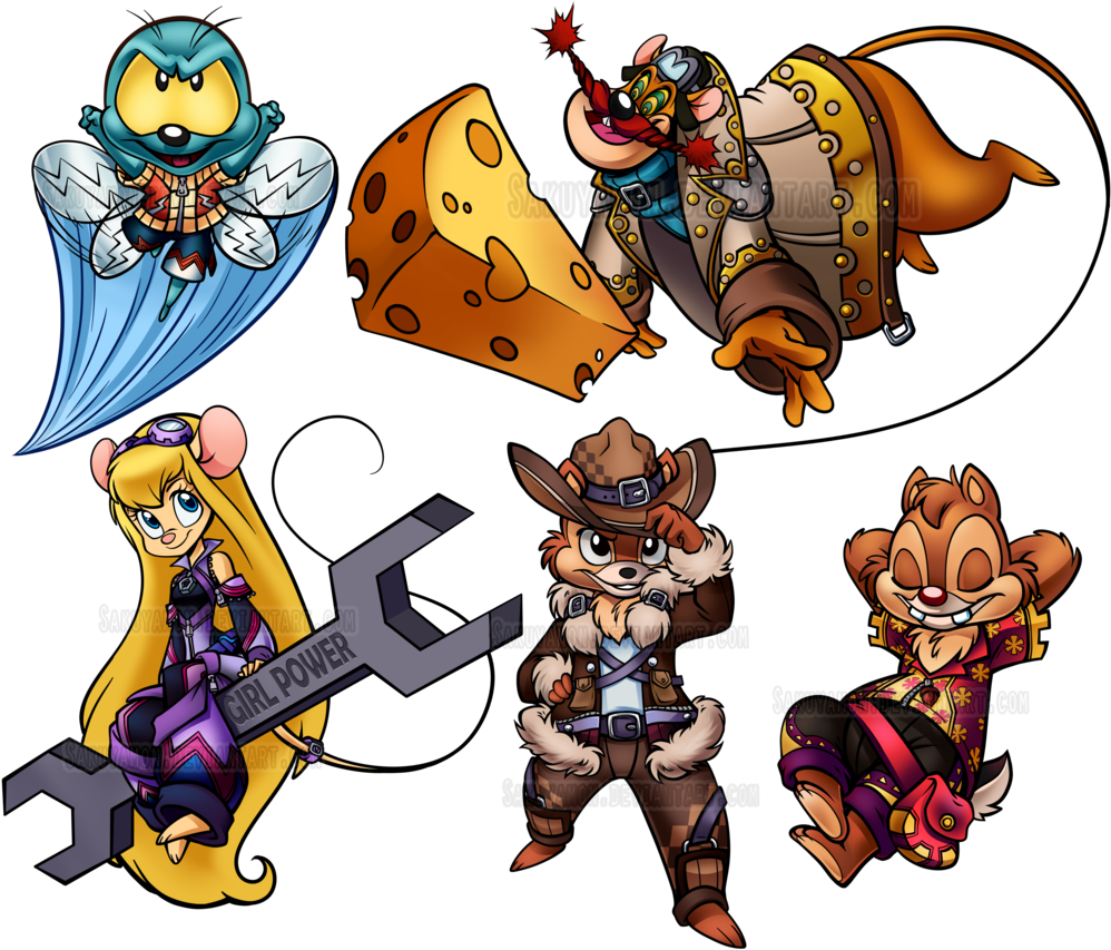 Kingdom Hearts Rescue Rangers By Sakuyamon - Kingdom Hearts Gadget (1024x866), Png Download