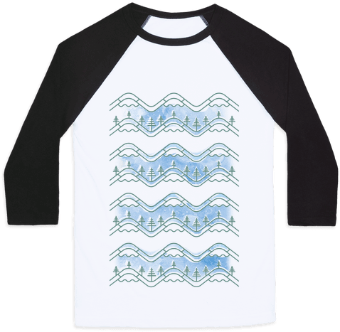 Watercolor Mountains Baseball Tee - Mess With Crabo You Get A Stabo Shirt (484x484), Png Download