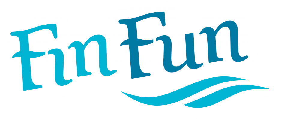 Fin Fun White Border Logo - Fin Fun Mermaid Logo (1000x531), Png Download