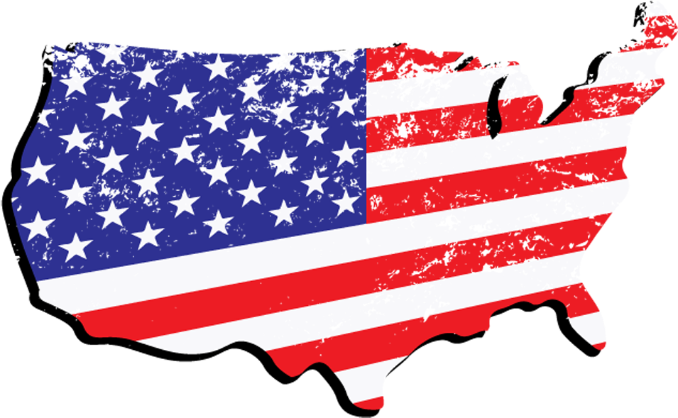 Country Clipart American Flag - United States Flag Country (1000x1000), Png Download