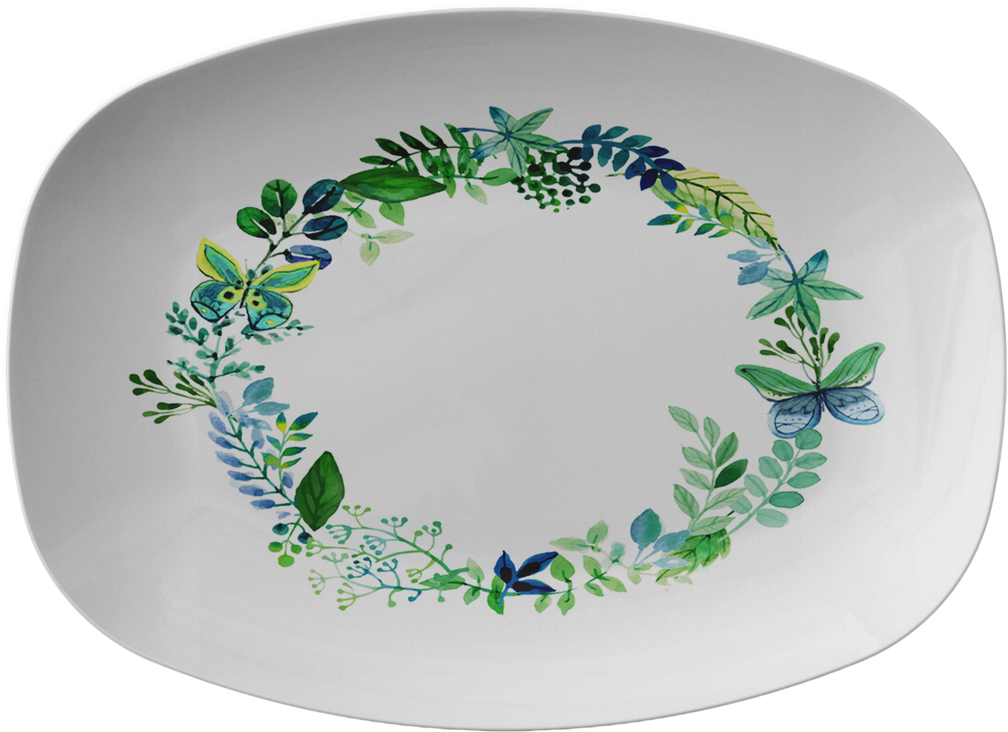 Butterfly Wreath Watercolor Designer Platter - Address Book For Women (address Book Large Print) (2000x2000), Png Download