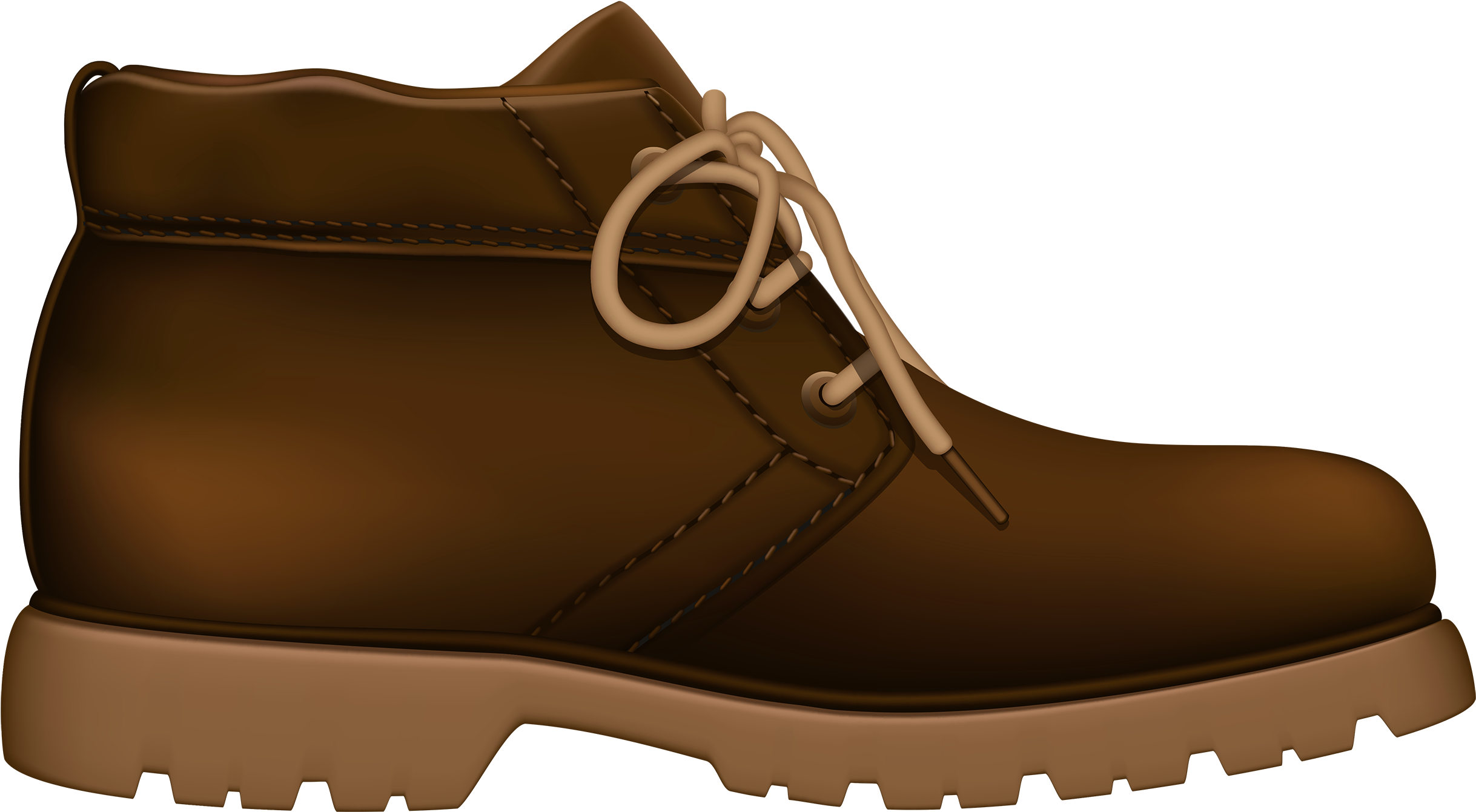 Tourist Brown Shoe Png Clipart - Shoe Clipart (2500x1420), Png Download